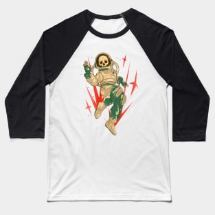 Skeleton Astronaut Baseball T-Shirt